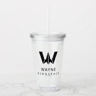 Verre En Acrylique Ligue de la justice Logo Wayne Aerospace
