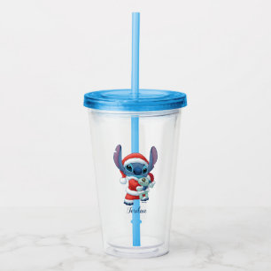 Verre En Acrylique Lilo et Stitch  Stitch du Père Noël