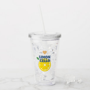 Verre En Acrylique Limoncello Lemon Liquor Favor fait maison tendance