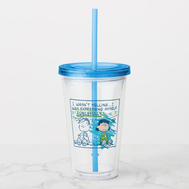 Verre En Acrylique Linus & Lucy "Je ne hurlais pas..." (Devant)