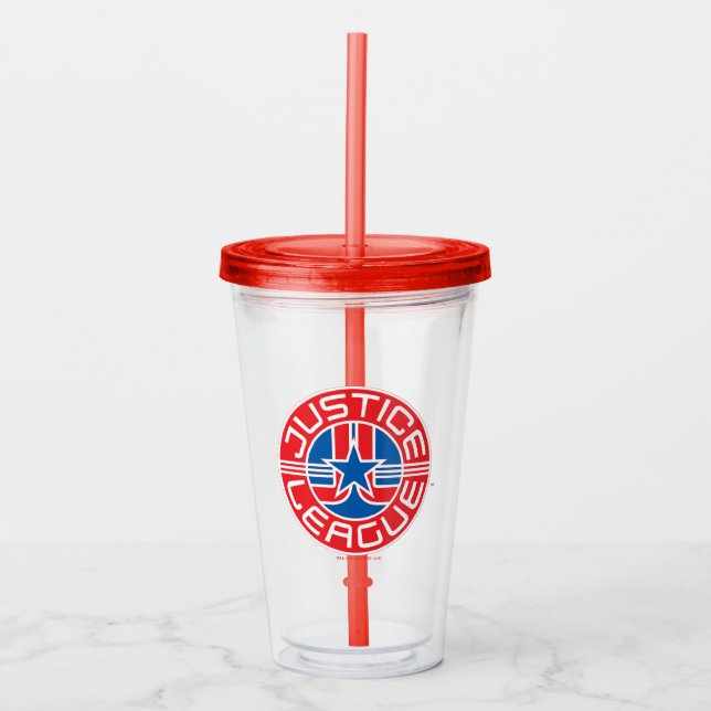 Verre En Acrylique Logo de la Ligue de la Justice (Devant)