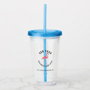 Verre En Acrylique Logo d'entreprise et site Web de l'entreprise Swag