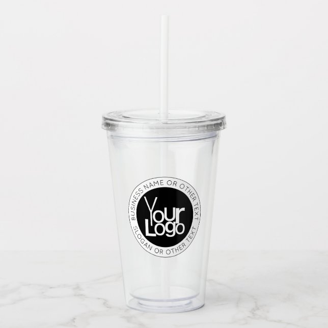 Verre En Acrylique Logo d'entreprise et texte moderne simple modifiab (Devant)