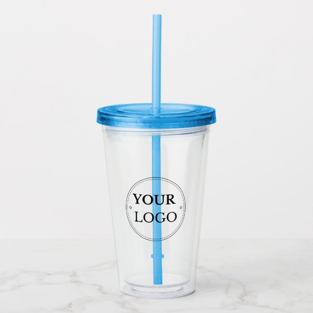 Verre En Acrylique Logo d'entreprise personnalisé (Devant)
