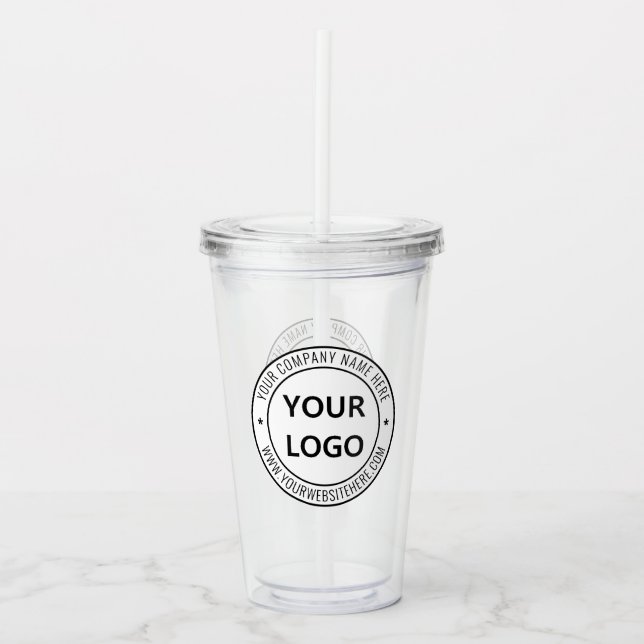 Verre En Acrylique Logo d'entreprise personnalisé Texte Société Parul (Devant)