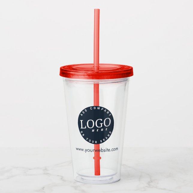 Verre En Acrylique Logo d'entreprise Site Web personnalisé (Devant)
