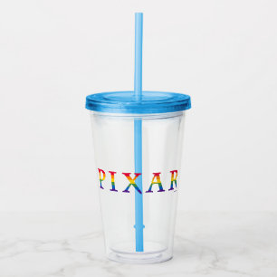 Verre En Acrylique Logo Pixar Rainbow