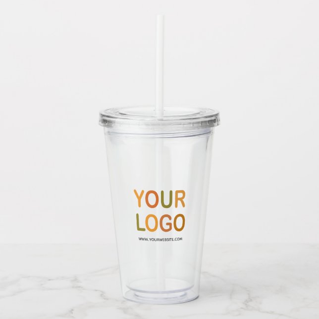 Verre En Acrylique Logo Promo Professionnel Personnalisé Modèle Tumbl (Devant)