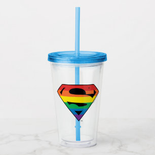 Verre En Acrylique Logo Rainbow de Superman