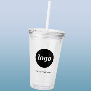 Verre En Acrylique Logo simple et commerce de texte