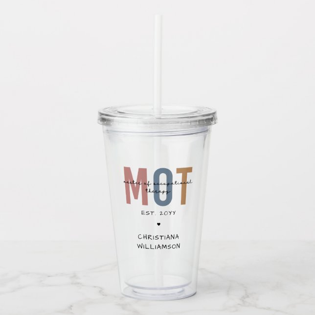 Verre En Acrylique Maîtrise sur mesure de MdT en ergothérapie (Devant)