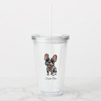 Verre En Acrylique Maman French Bulldog Frenchie