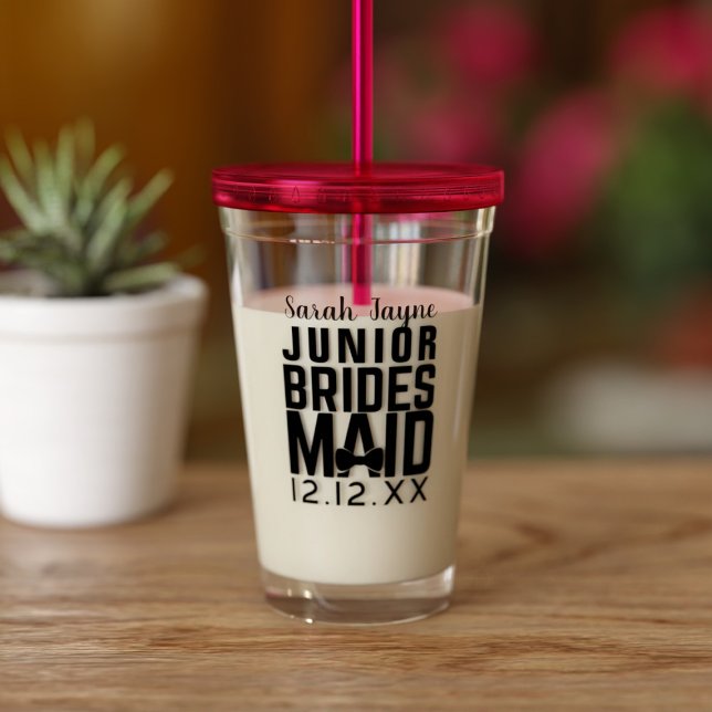 Verre En Acrylique Mariage de demoiselle d'honneur junior Favoriser l (Créateur téléchargé)