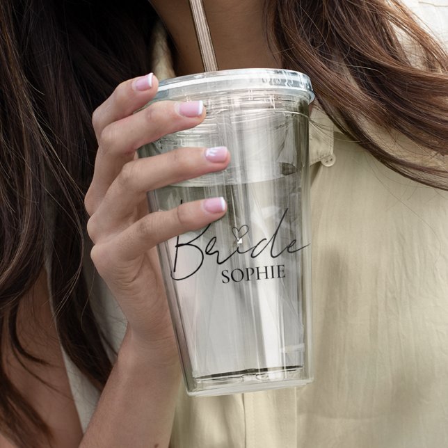 Verre En Acrylique Mariée Minimal (Créateur téléchargé)