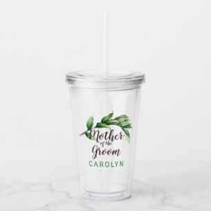 Verre En Acrylique Mère de la Groom Foliage Personnalisé