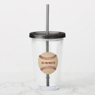Verre En Acrylique Message personnalisé Baseball en détresse