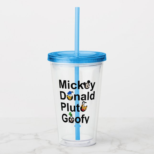 Verre En Acrylique Mickey & Friends | Mickey Donald Pluto Goofy (Devant)