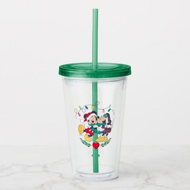 Verre En Acrylique Mickey & Minnie | Baisers de vacances (Devant)