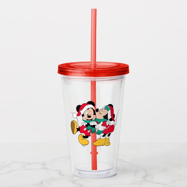 Verre En Acrylique Mickey & Minnie | Christmas Kisses (Devant)