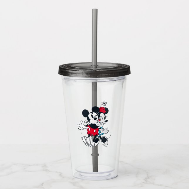 Verre En Acrylique Mickey & Minnie | L'amour perpétuel (Devant)