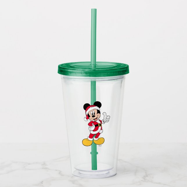 Verre En Acrylique Mickey Mouse | Équipement du Père Noël (Devant)