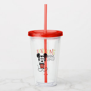 Verre En Acrylique Mickey Mouse Handsom Like Papa