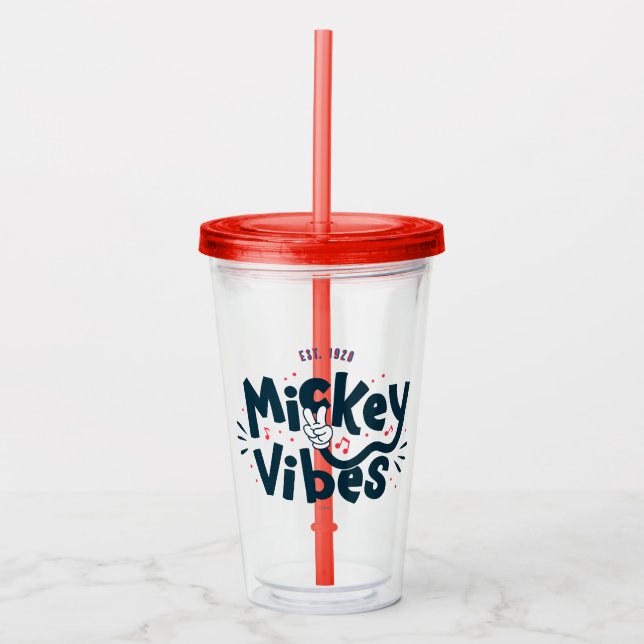 Verre En Acrylique Mickey Mouse | Mickey Vibes Est. 1928 (Devant)