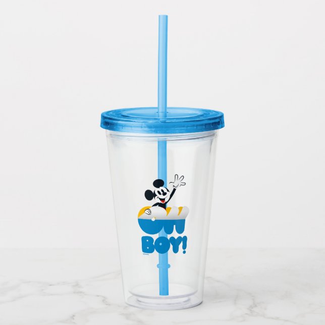 Verre En Acrylique Mickey Mouse Oh Boy! Peel Away (Devant)