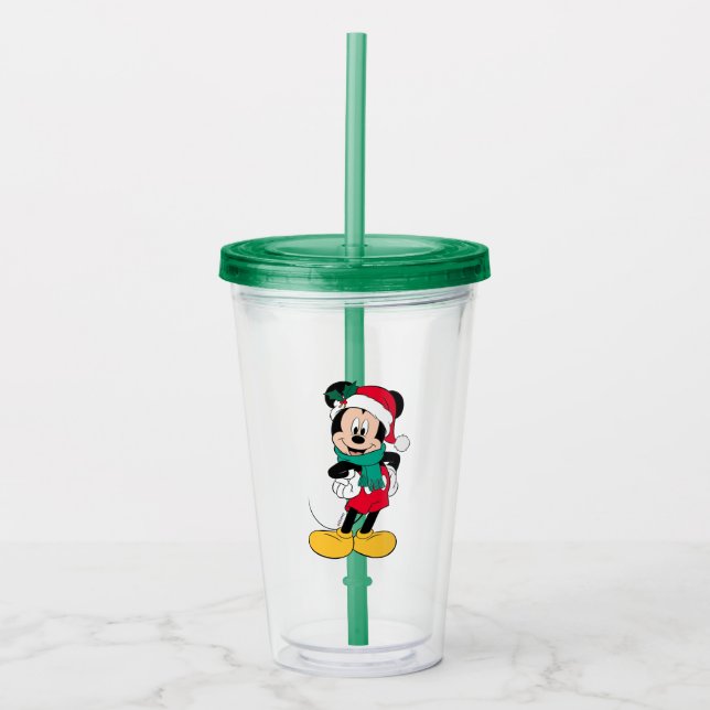 Verre En Acrylique Mickey Mouse | Tenue hivernale (Devant)