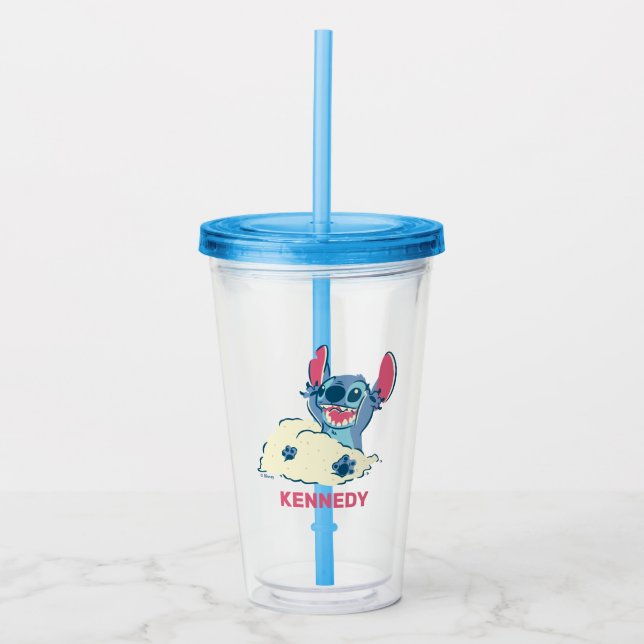 Verre En Acrylique Minnie Mouse | Gold & rose fête d'anniversaire Fav (Devant)