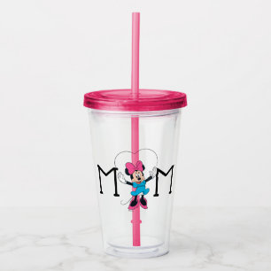 Verre En Acrylique Minnie Mouse - Maman, Je T'Aime Tant !