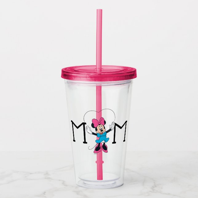 Verre En Acrylique Minnie Mouse - Maman, Je T'Aime Tant ! (Devant)