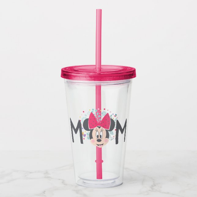 Verre En Acrylique Minnie Mouse Peeking - Bonne fête des mères (Devant)