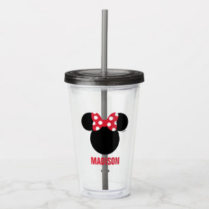 Verre En Acrylique Minnie Mouse Red & White Anniversaire Party Favo
