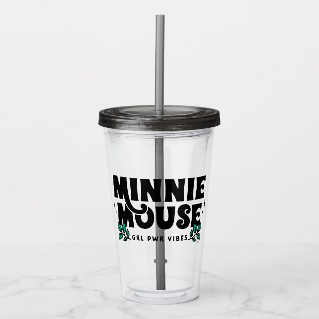 Verre En Acrylique Minnie Mouse | Vibes d'alimentation GRL (Devant)
