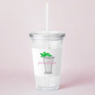 Verre En Acrylique Mint Juleps Horse Race Derby Custom Faveur