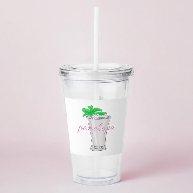 Verre En Acrylique Mint Juleps Horse Race Derby Custom Faveur (Créateur téléchargé)