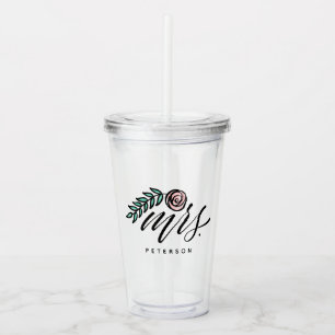 Verre En Acrylique Mme Your Name de Handlettered