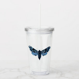 Verre En Acrylique Mois Vintage bleu marine