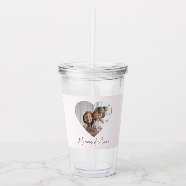 Verre En Acrylique Mom Custom Name & Photo | Acrylic Tumbler (Devant)