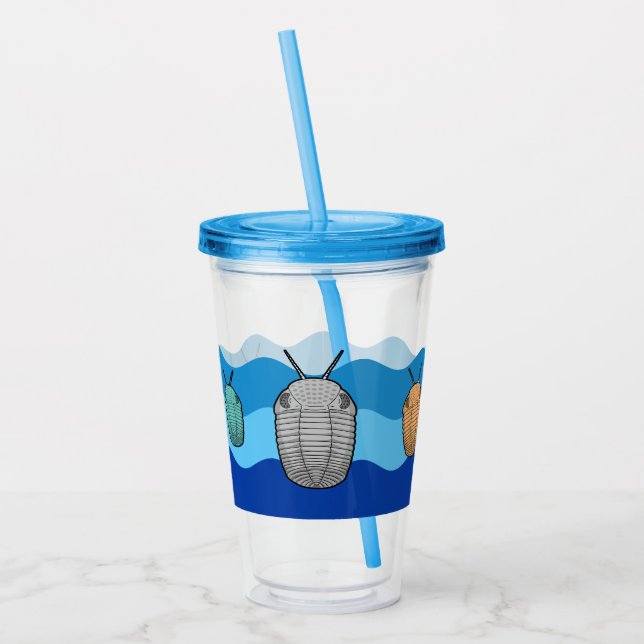 Verre En Acrylique Montée des Trilobites - Animal préhistorique (Gauche)