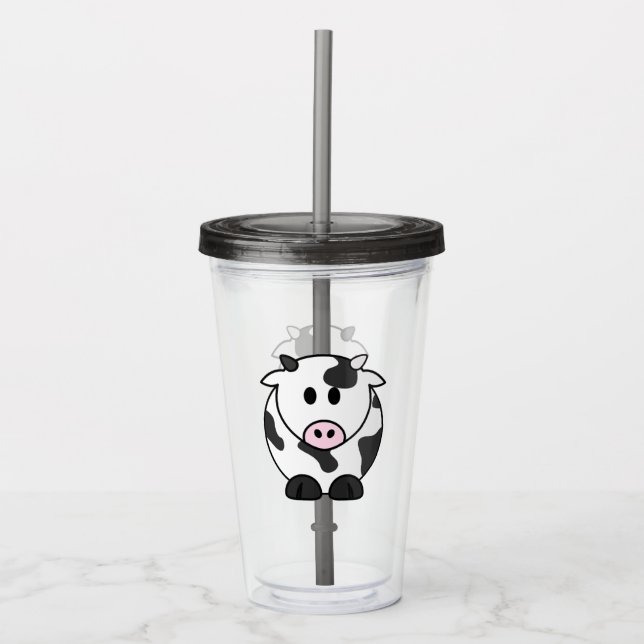 Verre En Acrylique Moo Tumbler – Cute Cow Cold Cup (Devant)