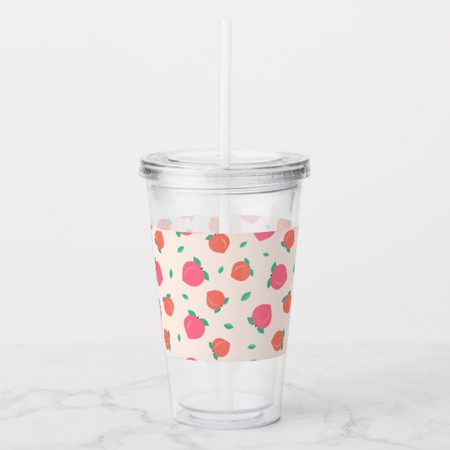 Verre En Acrylique Motif rose pâle (Devant)
