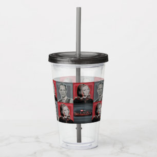 Verre En Acrylique Motif Wanda et Vision Retro Checker
