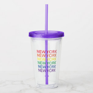 Verre En Acrylique New York City Rainbow Gay pride LGBT NYC