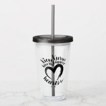 NICU Plus Gros Coeurs Tumbler Acrylique