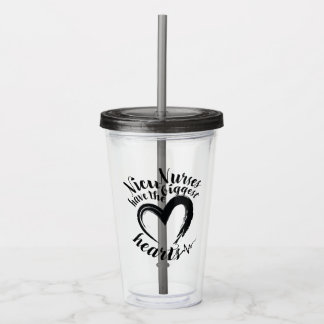 Verre En Acrylique NICU Plus Gros Coeurs Tumbler Acrylique