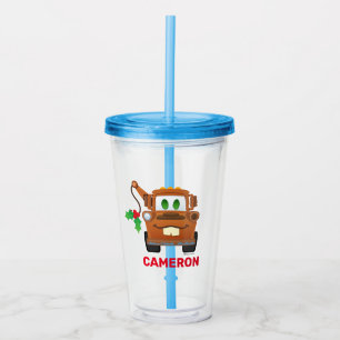 Verre En Acrylique Noël aux voitures Camion Mat Tow