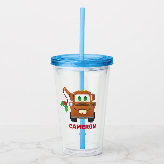 Verre En Acrylique Noël aux voitures| Camion Mat Tow (Devant)