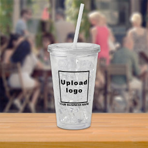 Verre En Acrylique Nom et logo de l'entreprise Tumbler en acrylique